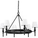 Cerchi 6 Light 30 inch Matte Black Chandelier Ceiling Light